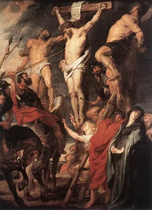 Cristo na cruz entre dois ladrões, por Peter Paul Rubens
