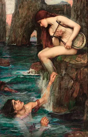 A Sereia - Arte de John William Waterhouse A Sereia - Arte de John William Waterhouse