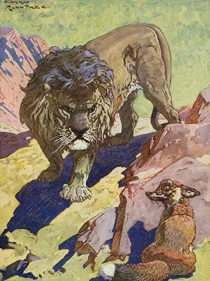 A Raposa e o Leão - Fábulas de Esopo