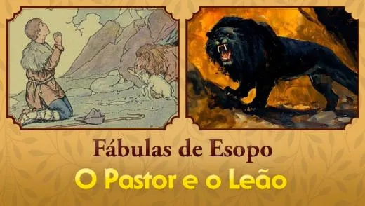 O Pastor e o Leão - Fábulas de Esopo