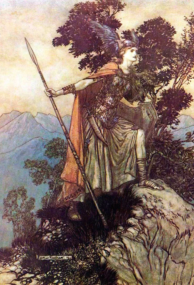 Imagem: Brunnhilde, por Arthur Rackham