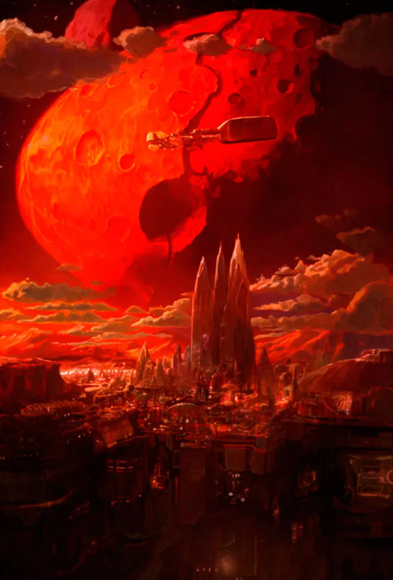 Cidade Vermelha - Ilustração de Takeshi Oga