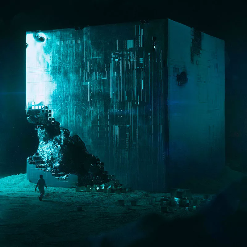 Cubo Ancestral - Ilustração de Mike Winkelmann, aka Beeple