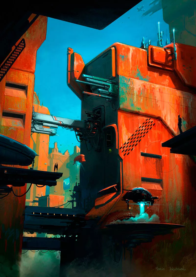 Metrópole Industrial - Ilustração de Marcin Jakubowski