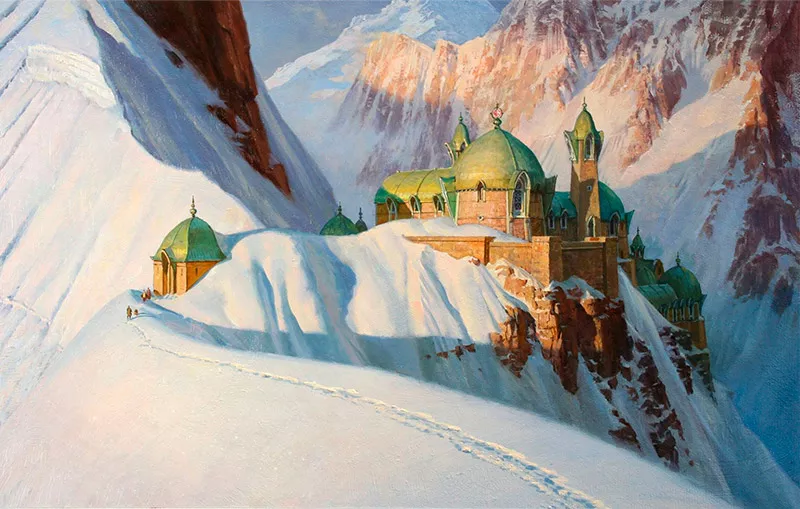 Palácio da Montanha - Ilustração de James Gurney