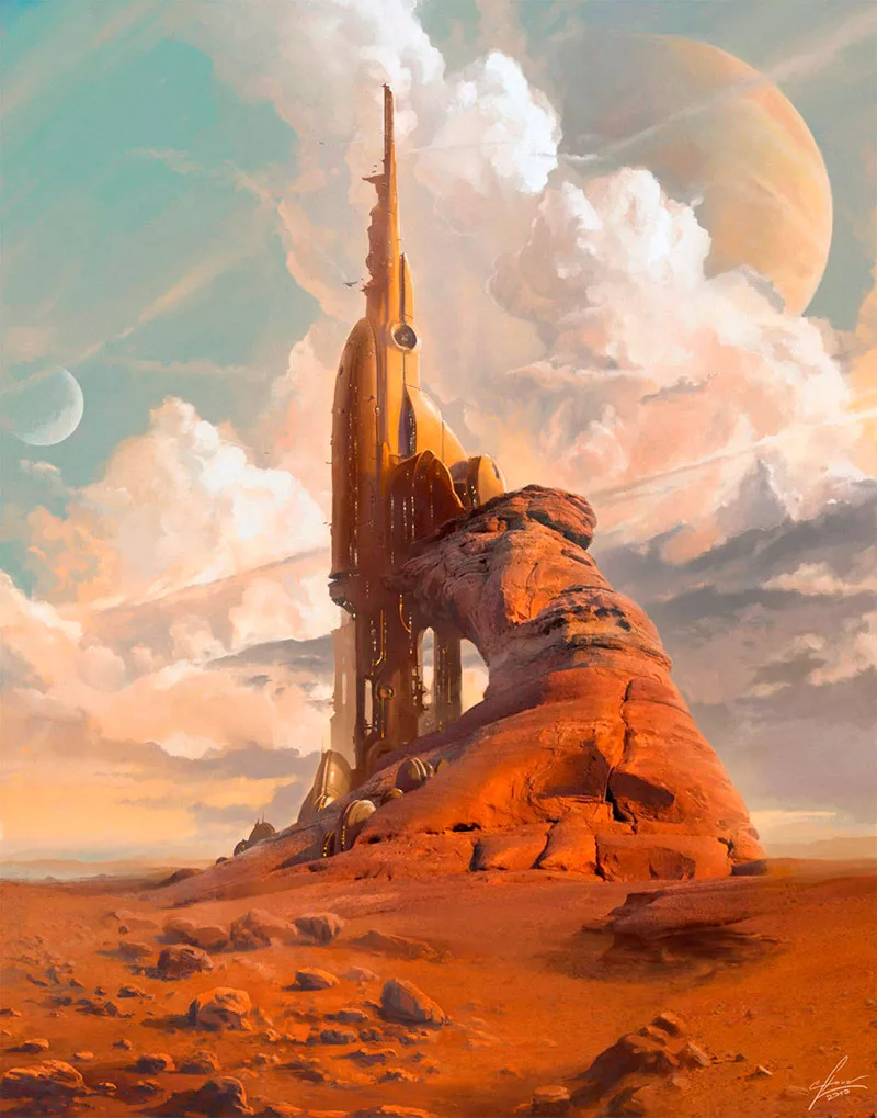Torre do Deserto - Ilustração de Dmitry Dubinsky