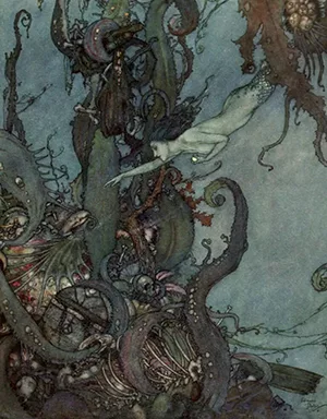 Mergulho Profunto - Arte de Edmund Dulac