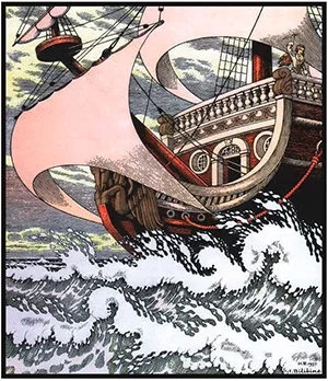 Navio - Arte de Igor Bilibine