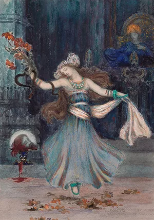 Salomé dançando ante a cabeça de São João Batista - Pintura de Gustave Moreau