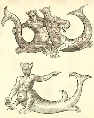 Ilustrações publicada em Monstrorum Historia, de Ulisse Aldrovandi (1642)