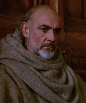 Guilherme de Ockham interpretado por Sean Connery em O Nome da Rosa (1986)