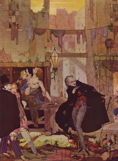O Homem das Multidões - Arte de Harry Clarke O Homem das Multidões - Arte de Harry Clarke