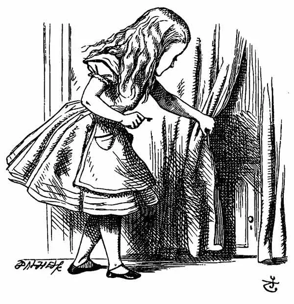 Porta para o País das Maravilhas - Alice no País das Maravilhas - John Tenniel