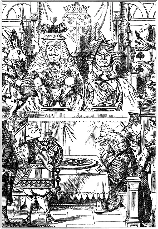 Rei e Rainha de Copas - Alice no País das Maravilhas - John Tenniel