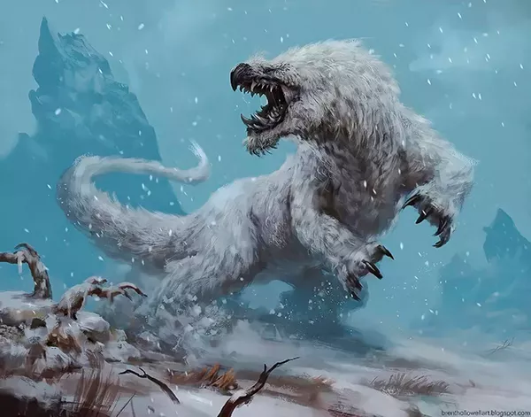 Predador do Gelo - Ilustração de Brent Hollowell