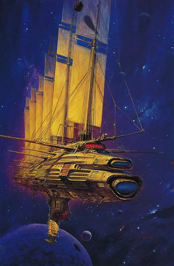 Navio Espacial - Ilustração de Darrell K. Sweet