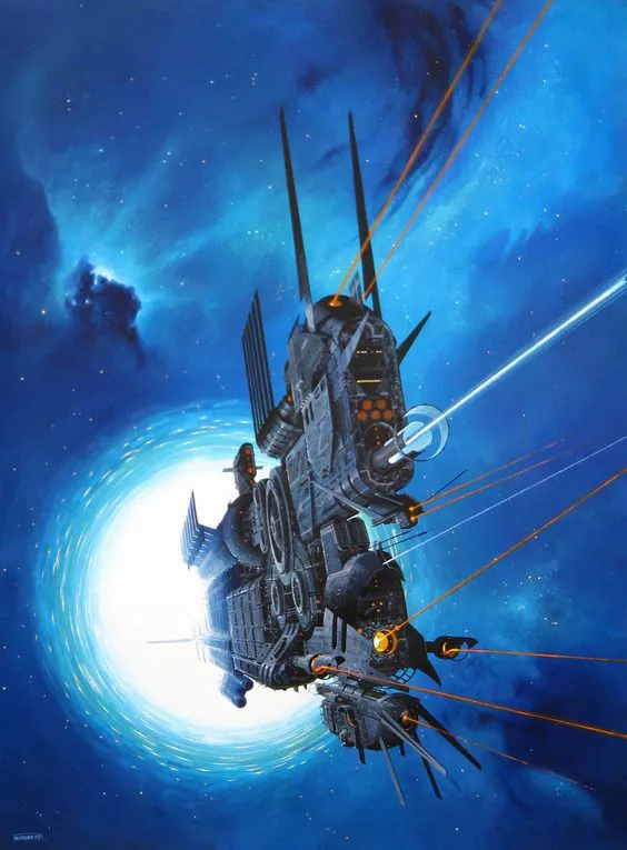 Espaçonave - Ilustração de Philippe Bouchet