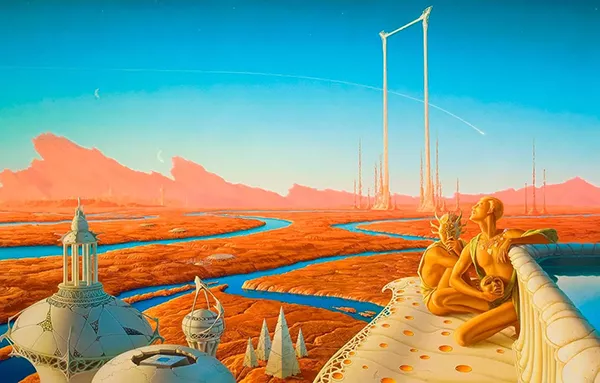 Paraíso Extraterrestre - Ilustração de Michael Whelan