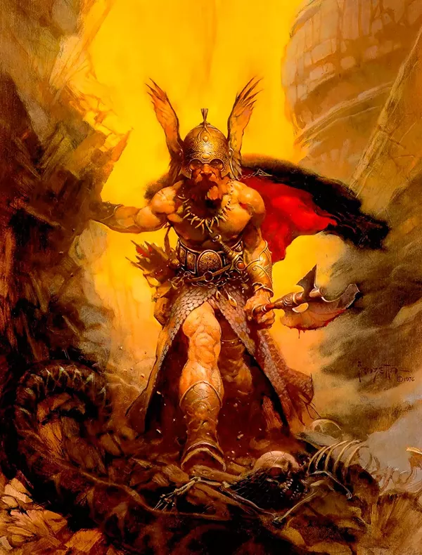 Bárbaro - Ilustração de Frank Frazetta