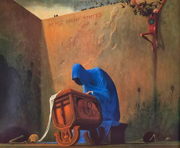 Instinto Materno - Ilustração de Zdzislaw Beksinski