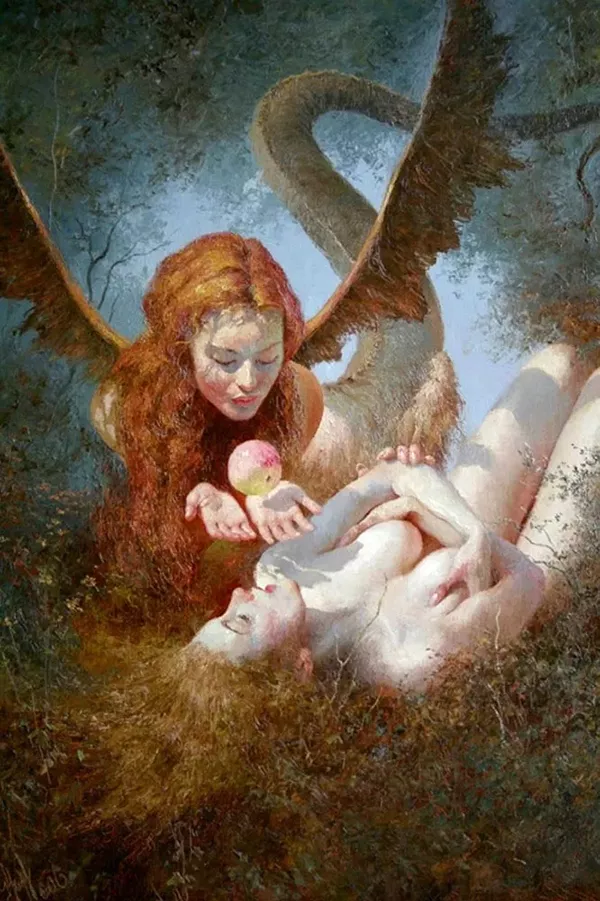 Lilith e Eva - Ilustração de Yuri Klapouh