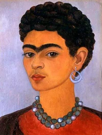 Autorretrato com Cabelos Encaracolados (1935) - Pintura de Frida Kahlo