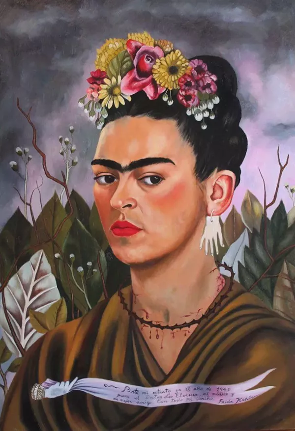 Autorretrato, dedicado ao Dr. Eloesser (1940) - Pintura de Frida Kahlo