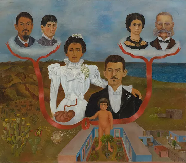 Meus Avós, Meus Pais e Eu (1936) - Pintura de Frida Kahlo