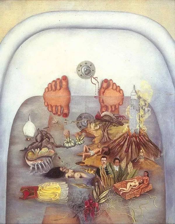O que a água me deu (1938) - Pintura de Frida Kahlo