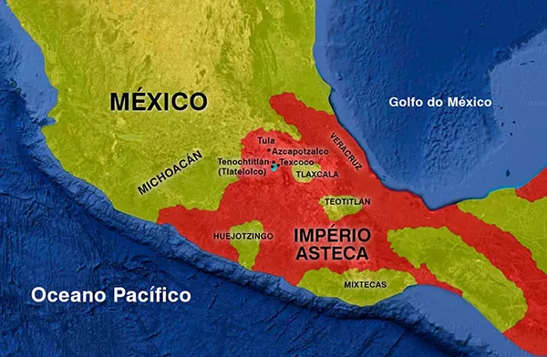 Mapa do Império Asteca