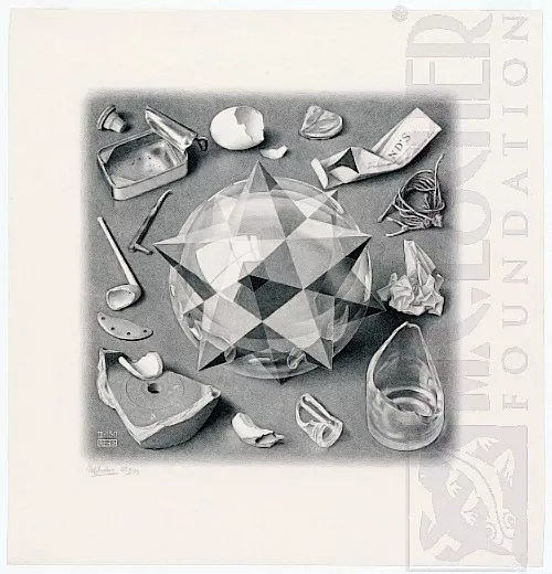 Contraste (Ordem e Caos) (1950) - Litogravura - M. C. Escher