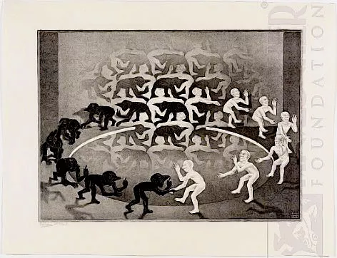 Encontro (1944) - Litogravura - M. C. Escher