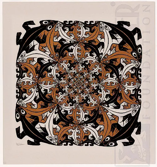 Menor e Menor (1956) - Xilogravura - M. C. Escher