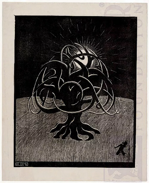 Árvore (1919) - Xilogravura - M. C. Escher