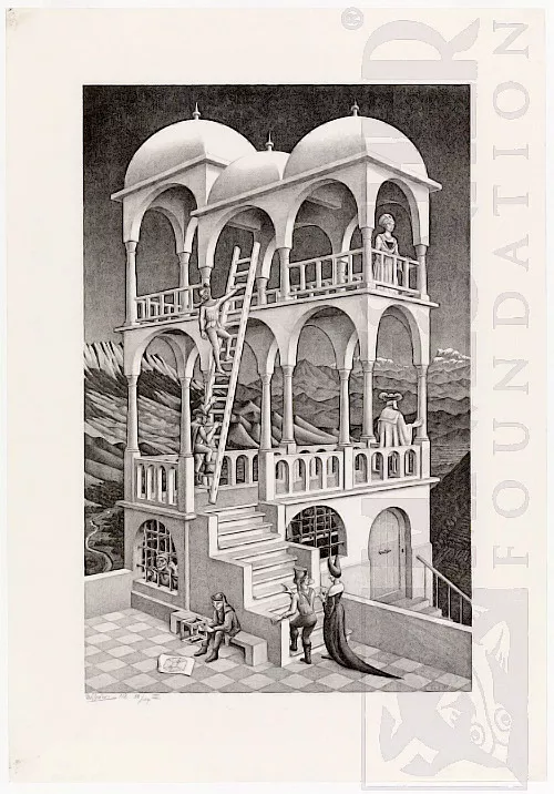 Belvedere (1958) - Litogravura - M. C. Escher