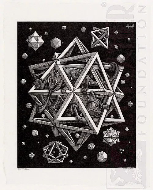 Estrelas (1948) - Xilogravura - M. C. Escher