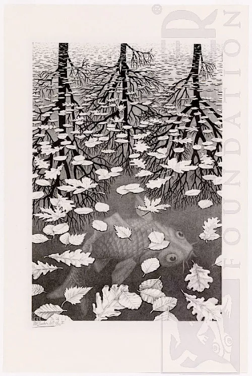 Três Mundos (1955) - Litogravura - M. C. Escher