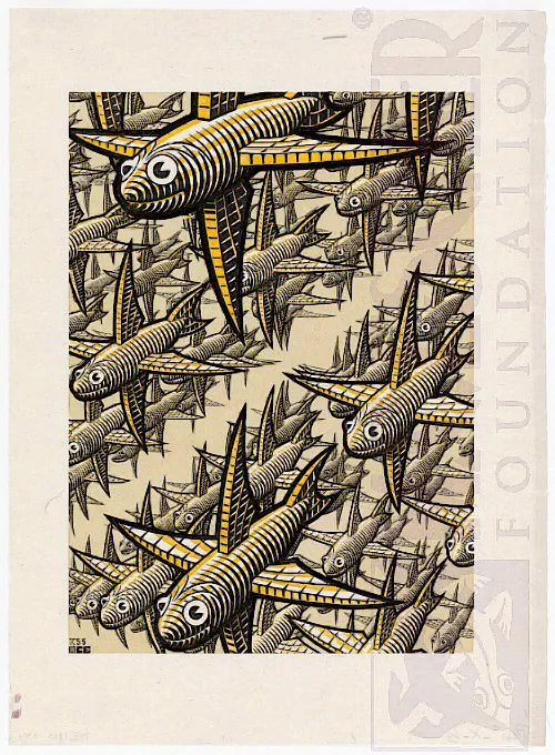 Profundezza (1955) - Xilogravura - M. C. Escher
